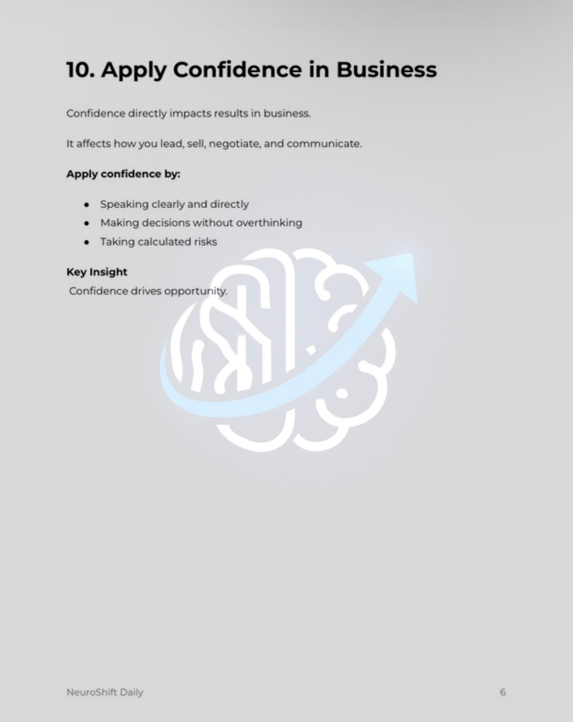 NeuroShift Confidence Protocol™
