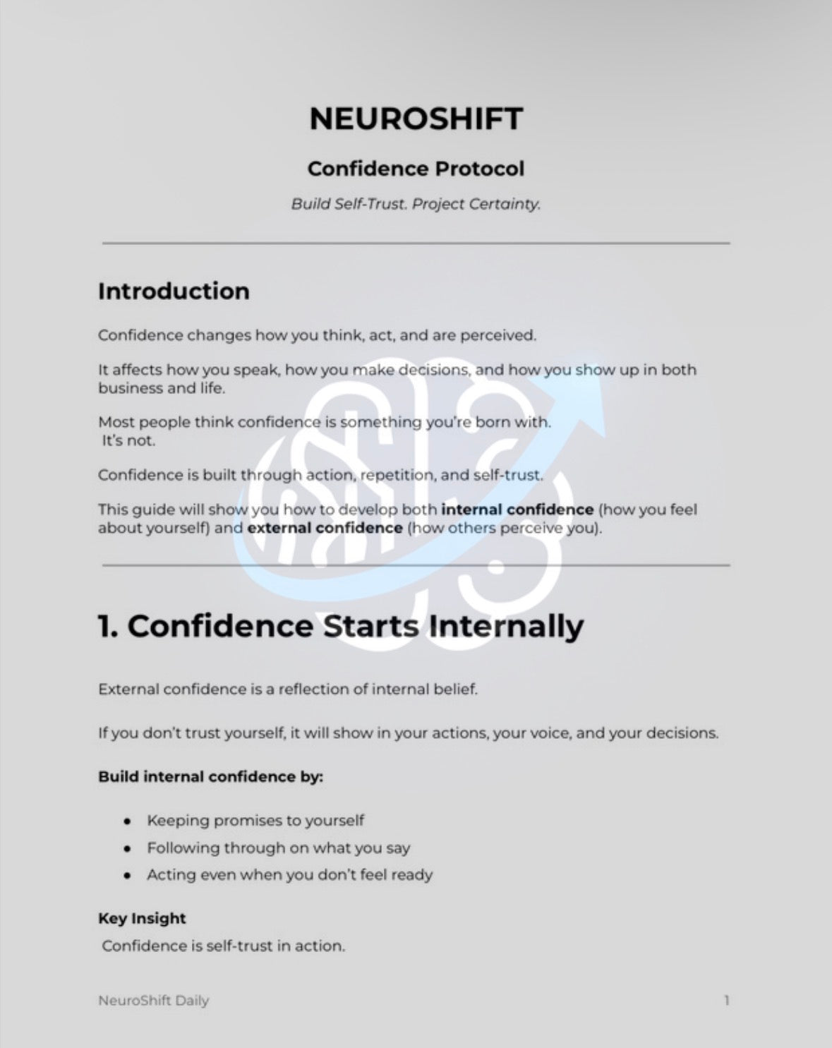 NeuroShift Confidence Protocol™
