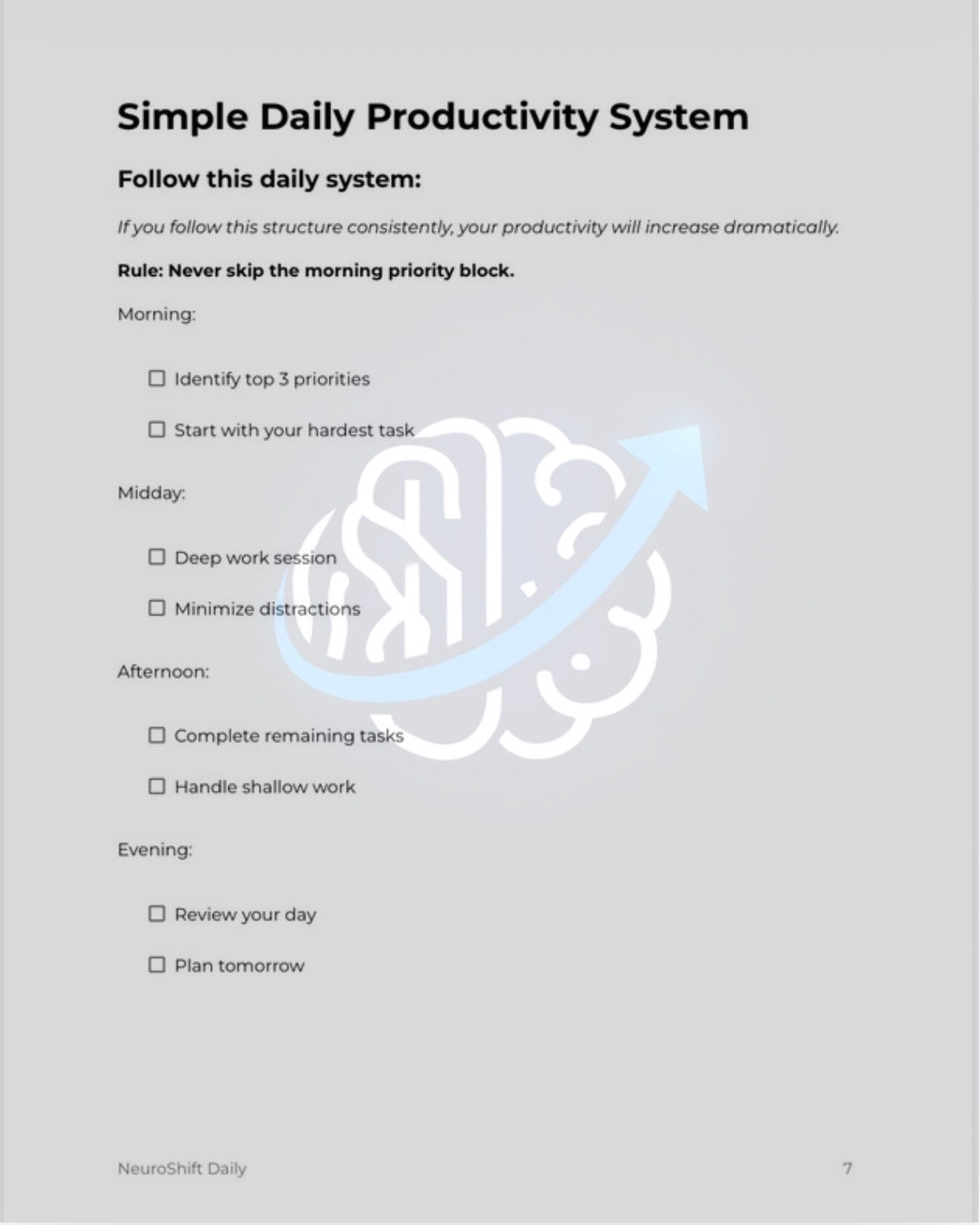 NeuroShift Productivity Protocol™