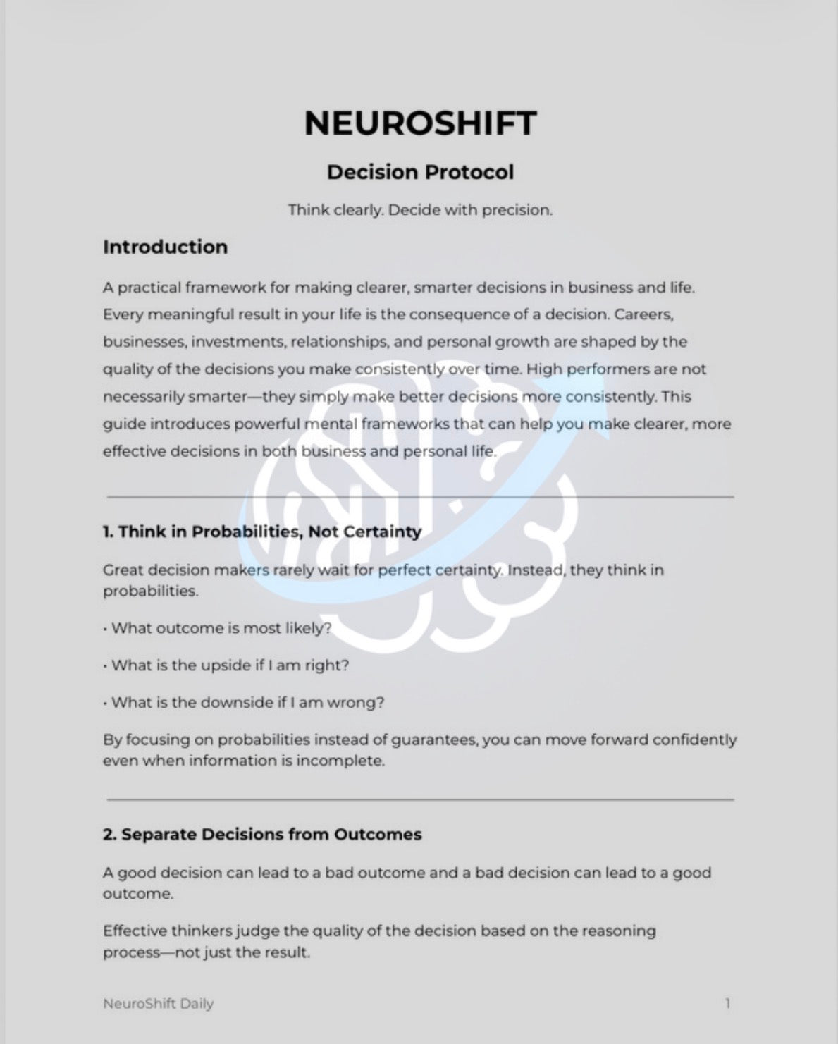 NeuroShift Decision Protocol™