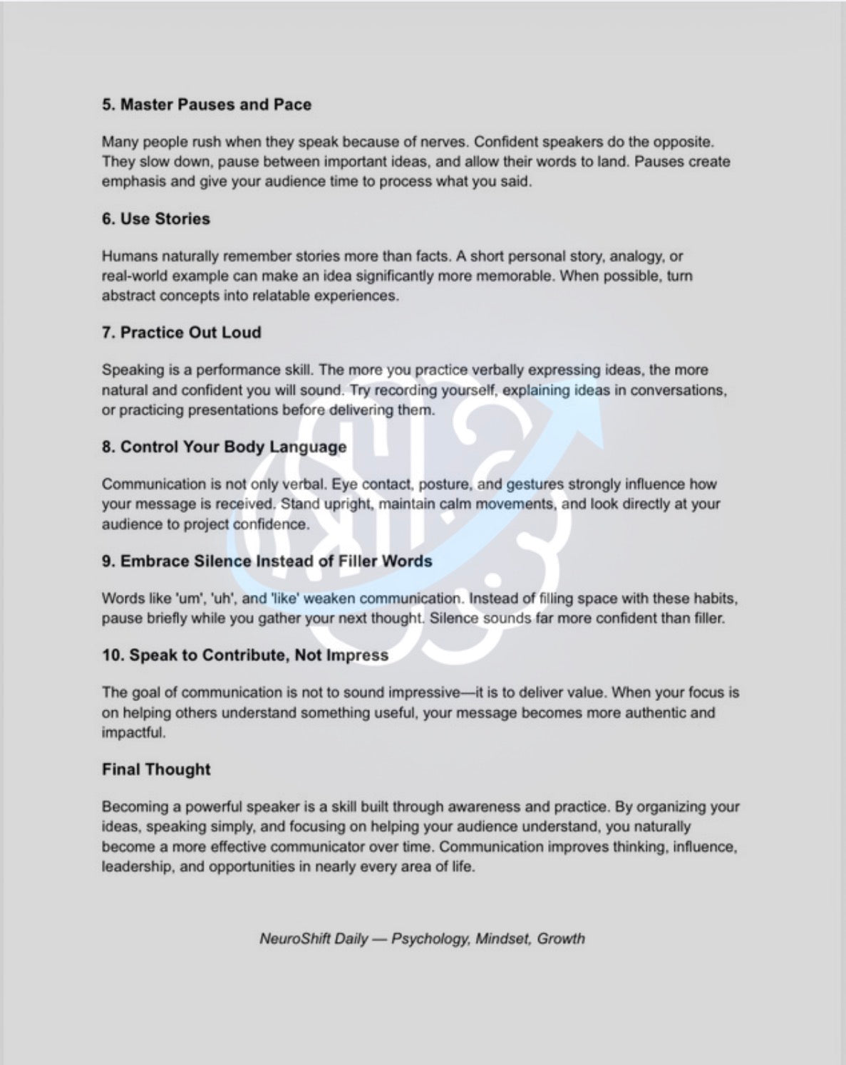 NeuroShift Speaking Protocol™