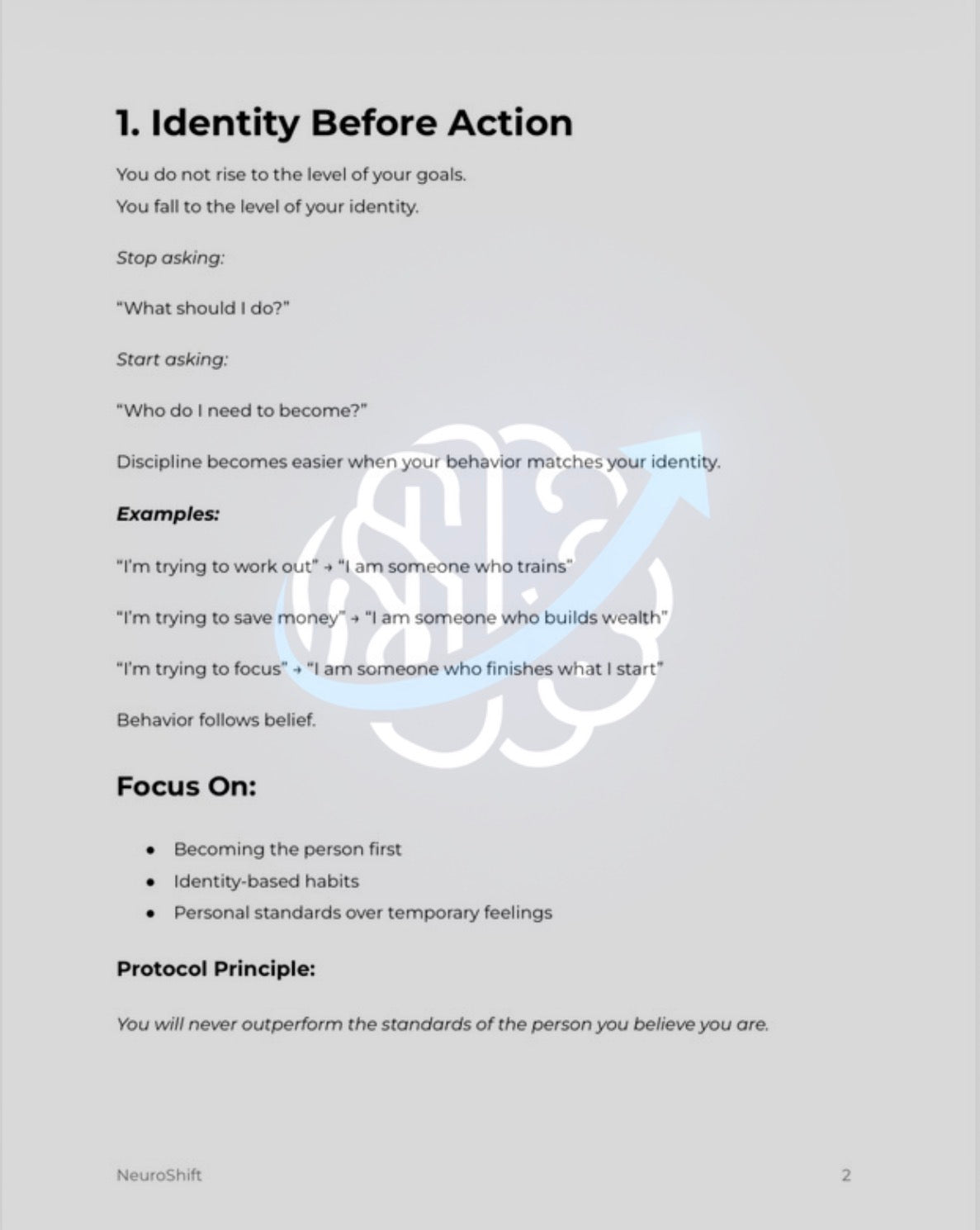 NeuroShift Discipline Protocol™