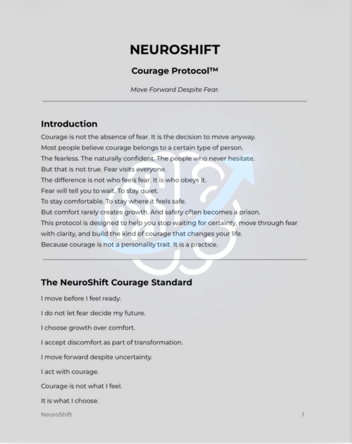 NeuroShift Courage Protocol™
